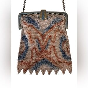 Antique 1920s Edwardian Art Deco Era Dresden German Metal Mesh Handbag/Purse GUC